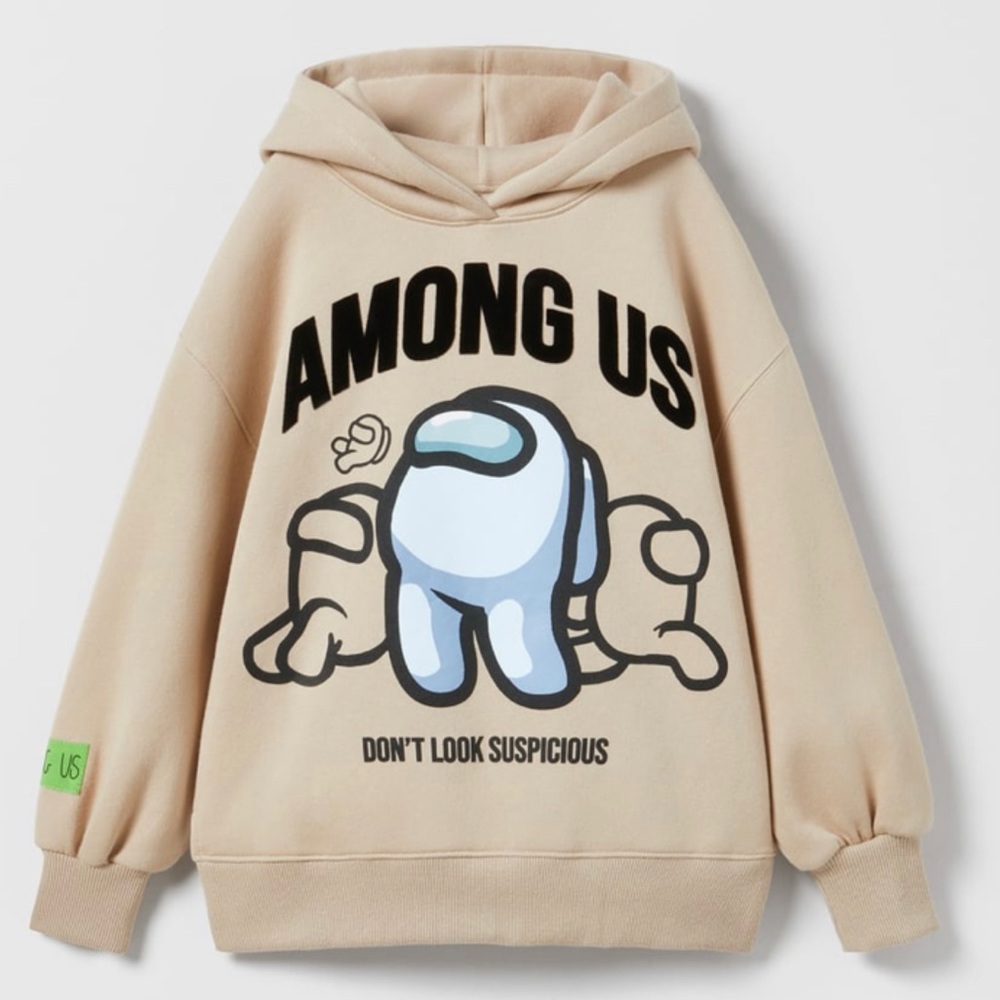 ZARA AMONG US TM FLOCKED SWEATSHIRT